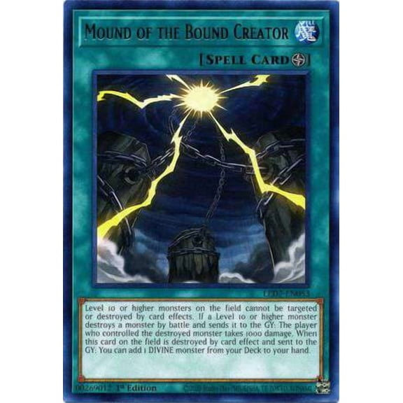 YuGiOh Legendary Duelists Rage of Ra Rare Mound of the Bound Creator LED7-EN053