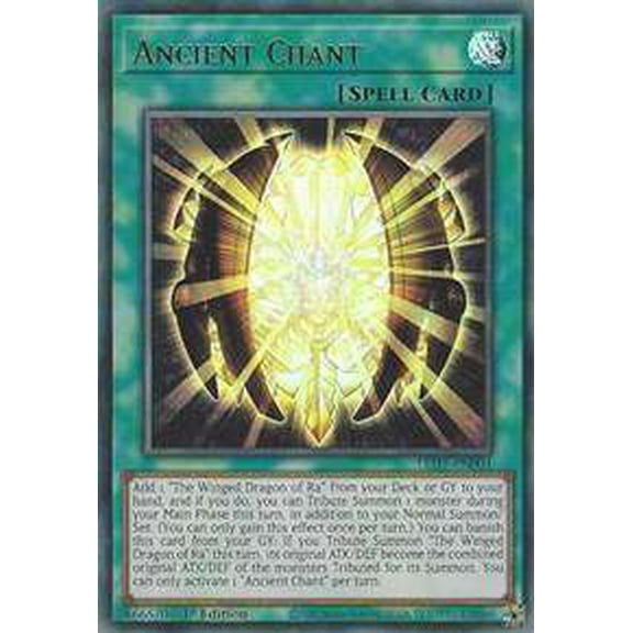 YuGiOh Legendary Duelists Rage of Ra Ultra Rare Ancient Chant LED7-EN004