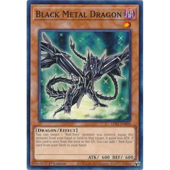 YuGiOh Legendary Duelists: Season 1 Common Black Metal Dragon LDS1-EN008