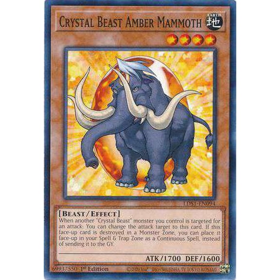 YuGiOh Legendary Duelists: Season 1 Common Crystal Beast Amber Mammoth LDS1-EN094
