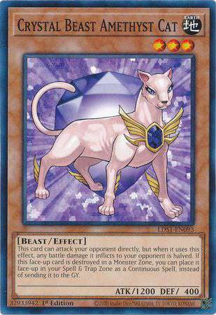 YuGiOh Legendary Duelists: Season 1 Common Crystal Beast Amethyst Cat  LDS1-EN093 - Walmart.com