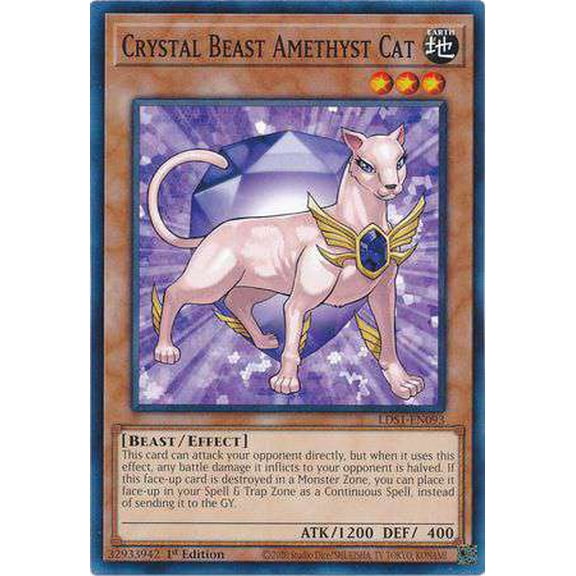 YuGiOh Legendary Duelists: Season 1 Common Crystal Beast Amethyst Cat LDS1-EN093