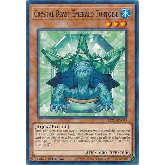 YuGiOh Legendary Duelists: Season 1 Common Crystal Beast Emerald Tortoise LDS1-EN095 [Variant]