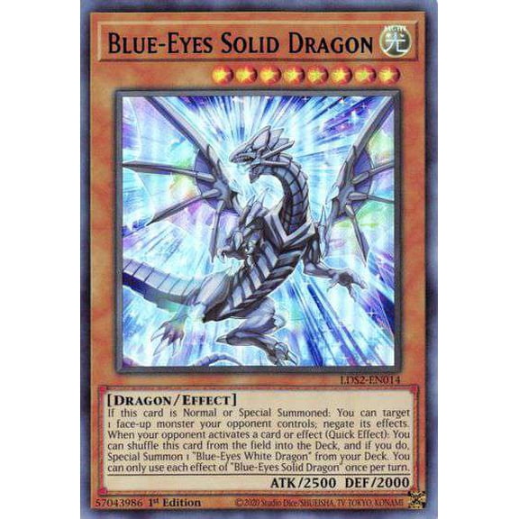 YuGiOh Legendary Duelists: Season 1 Ultra Rare Blue-Eyes Solid Dragon LDS2-EN014 [Blue Variant]