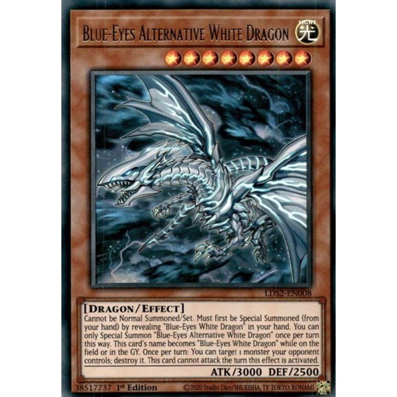 YuGiOh Legendary Duelists: Season 2 Ultra Rare Blue-Eyes Alternative White Dragon LDS2-EN008