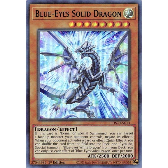 YuGiOh Legendary Duelists: Season 2 Ultra Rare Blue-Eyes Solid Dragon LDS2-EN014 (Green)