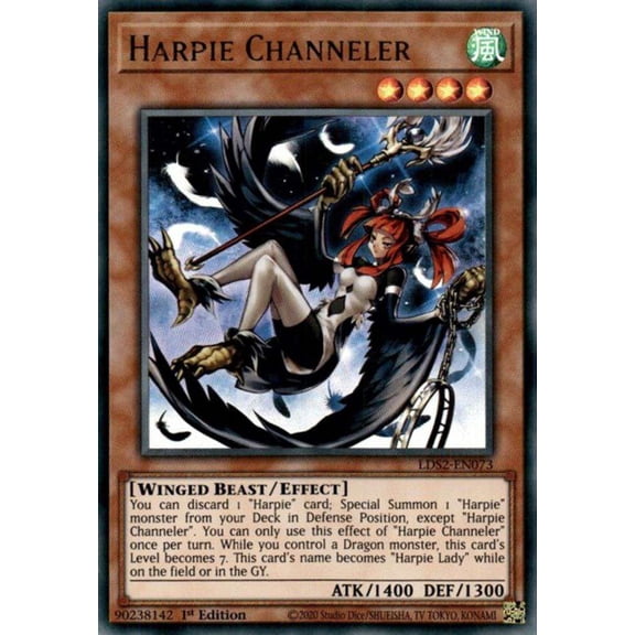 YuGiOh Legendary Duelists: Season 2 Ultra Rare Harpie Channeler LDS2-EN073