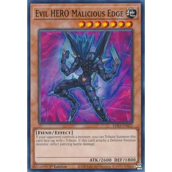 YuGiOh Legendary Duelists: Season 3 Common Evil HERO Malicious Edge LDS3-EN022
