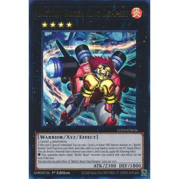 YuGiOh Legendary Duelists: Soulburning Volcano Ultra Rare Battlin' Boxer King Dempsey LD10-EN036