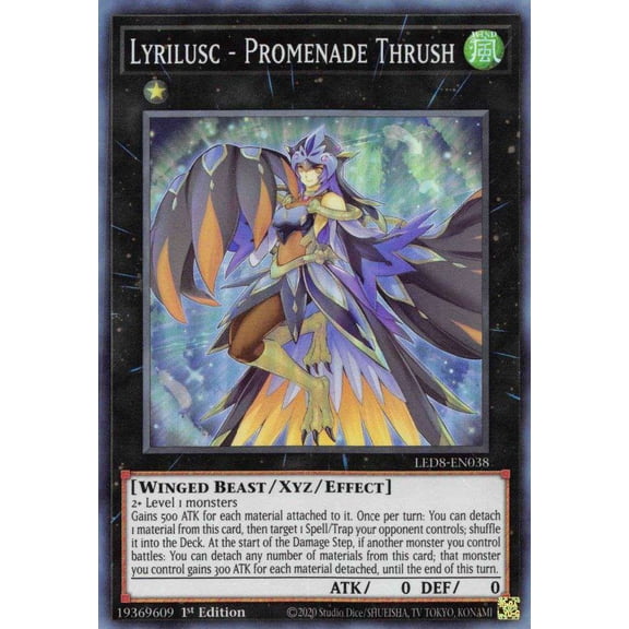 YuGiOh Legendary Duelists: Synchro Storm Super Rare Lyrilusc - Promenade Thrush LED8-EN038