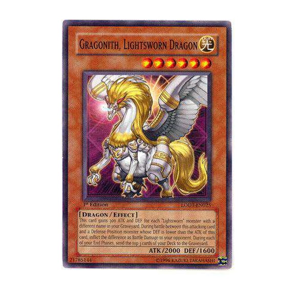 YuGiOh Light of Destruction Common Gragonith, Lightsworn Dragon LODT-EN025