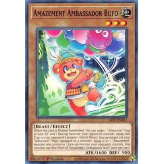 YuGiOh Lightning Overdrive Common Amazement Ambassador Bufo LIOV-EN007