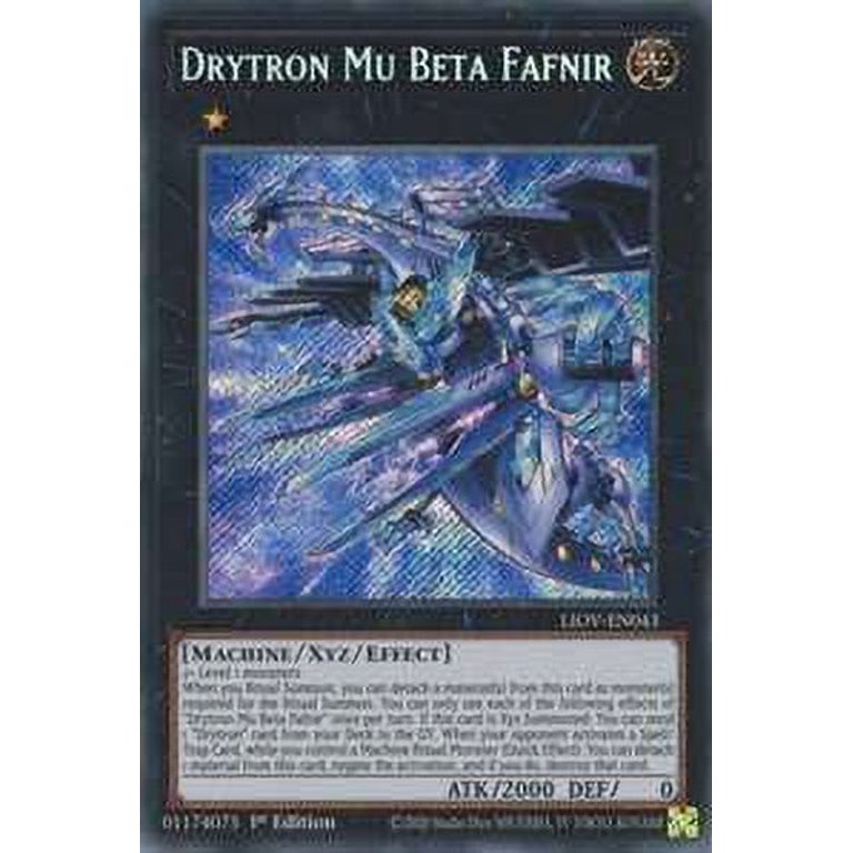 YuGiOh Lightning Overdrive Secret Rare Drytron Mu Beta Fafnir LIOV-EN043 -  Walmart.com