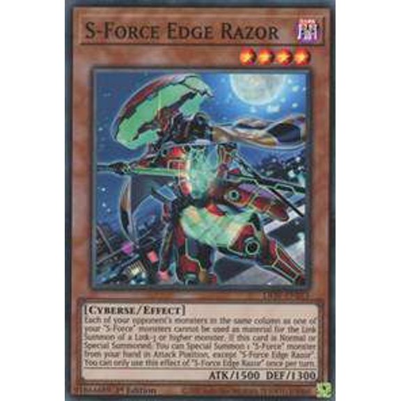 YuGiOh Lightning Overdrive Super Rare S-Force Edge Razor LIOV-EN015