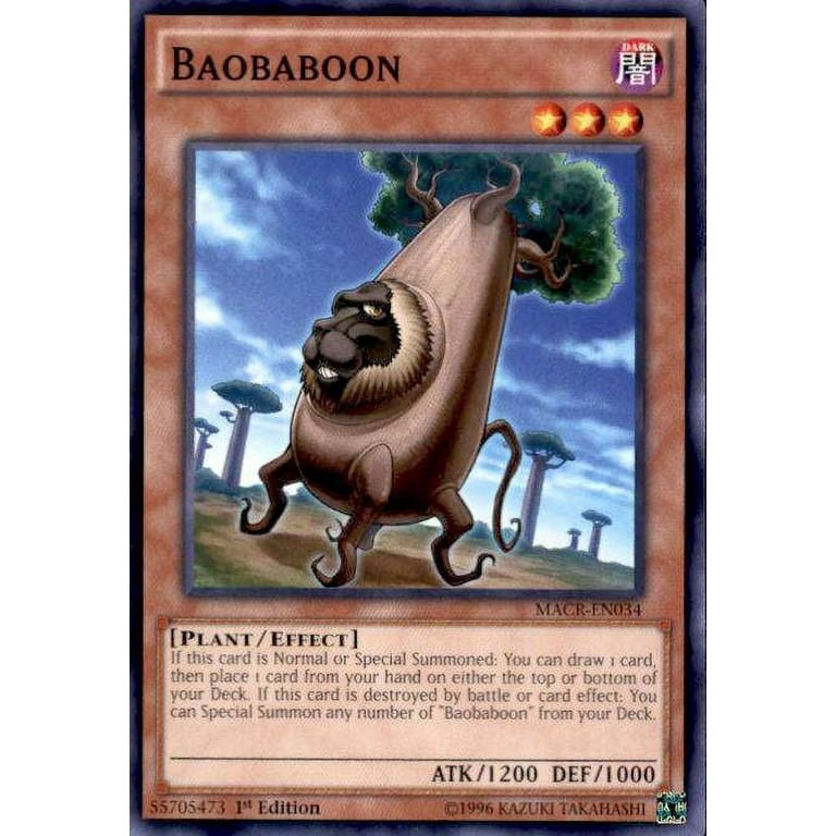 yugioh baboon cards Maximum Cris Baobaboon MACR-EN034 When a Beast Yellow Baboon, Archer of the