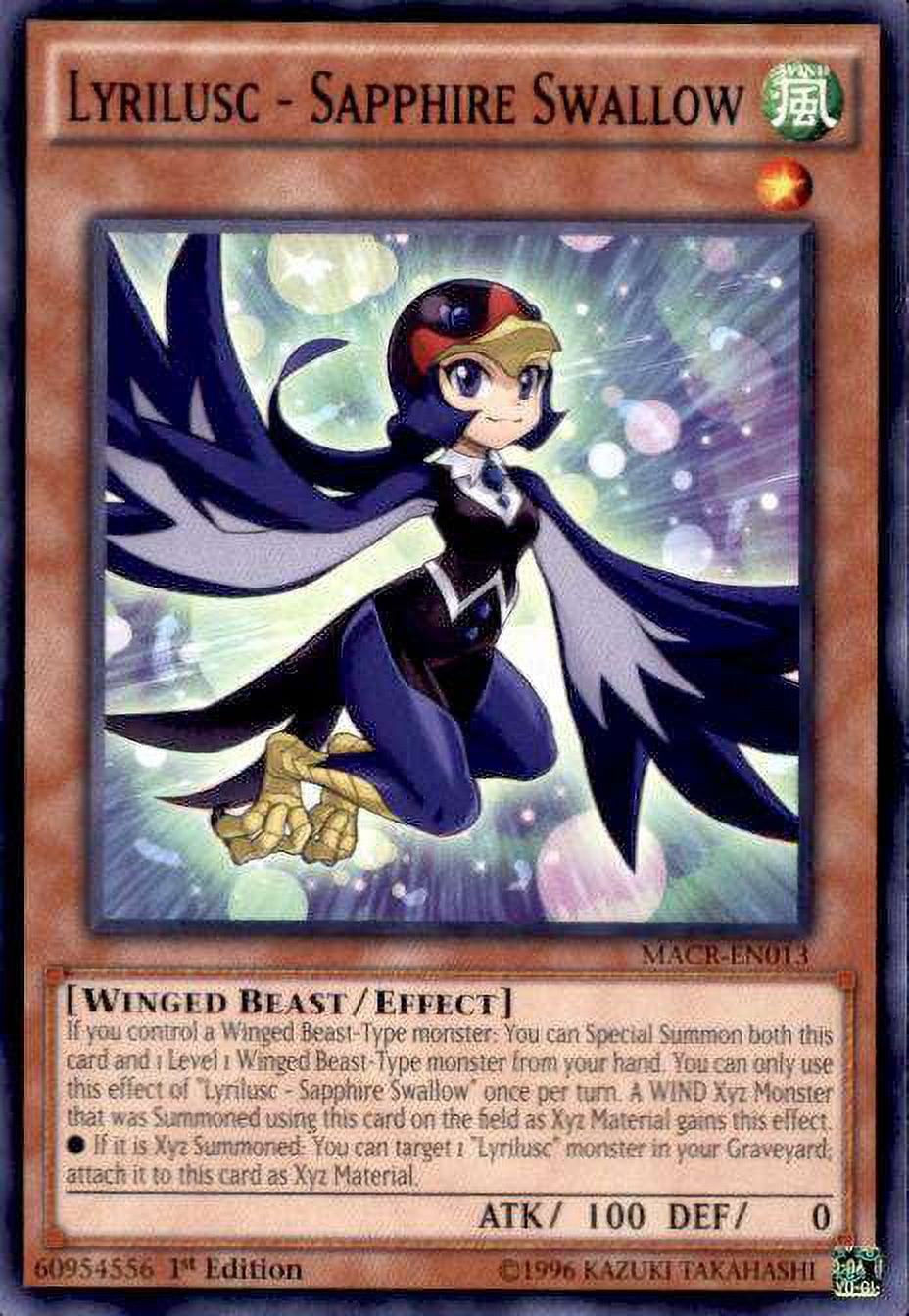 yugioh lyrilusc cards YuGiOh Maximum Cris Lyrilusc - Sapphire Swallow MACR-EN013