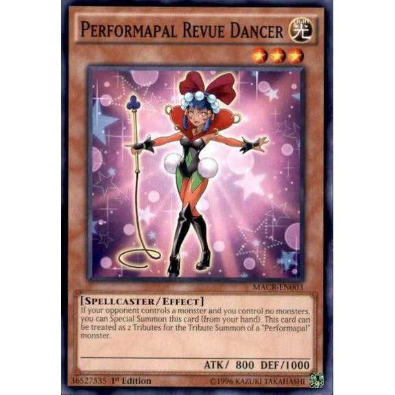 YuGiOh Maximum Cris Performapal Revue Dancer MACR-EN003