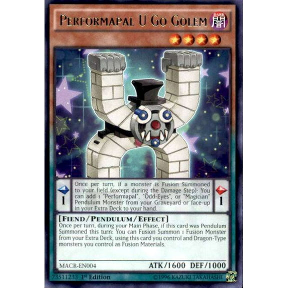 YuGiOh Maximum Cris Performapal U Go Golem MACR-EN004