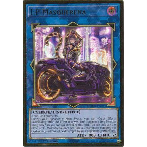 YuGiOh Maximum Gold: El Dorado Premium Gold Rare I:P Masquerena MGED-EN035 (Alternate Art)