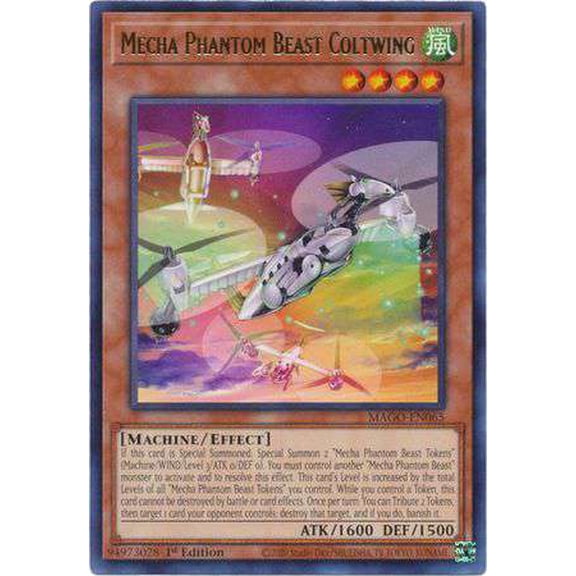 YuGiOh Maximum Gold Rare Mecha Phantom Beast Coltwing MAGO-EN065