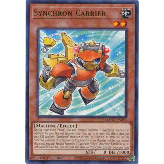 YuGiOh Maximum Gold Rare Synchron Carrier MAGO-EN094