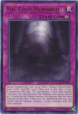 yugioh monarch trap cards Yu-Gi-Oh! - Emperor of Darkness Structure Deck Special Summon this card in Defense Position as a Normal Monster (Fairy The Plan Of The Fist