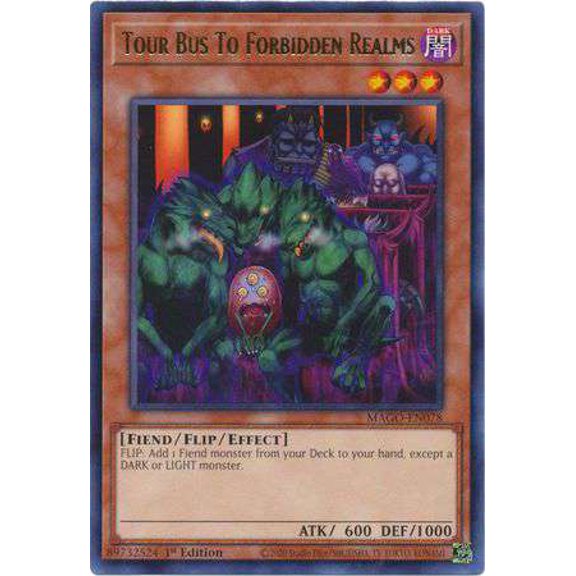 YuGiOh Maximum Gold Rare Tour Bus To Forbidden Realms MAGO-EN078