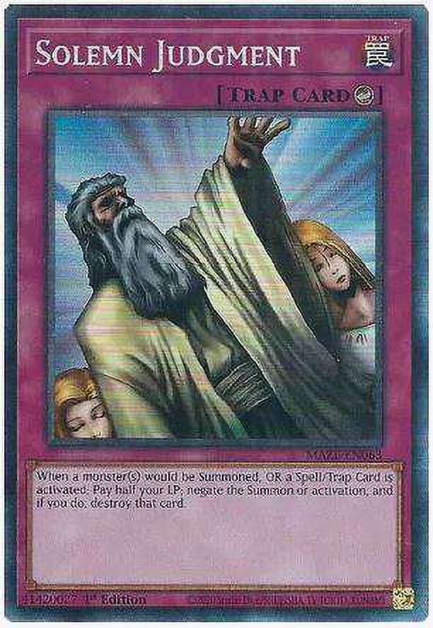 YuGiOh Maze of Memories Collector's Rare Solemn Judgment MAZEEN063