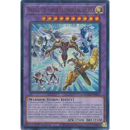 YuGiOh Maze of Memories Ultra Rare Wake Up Your Elemental HERO MAZE-EN014