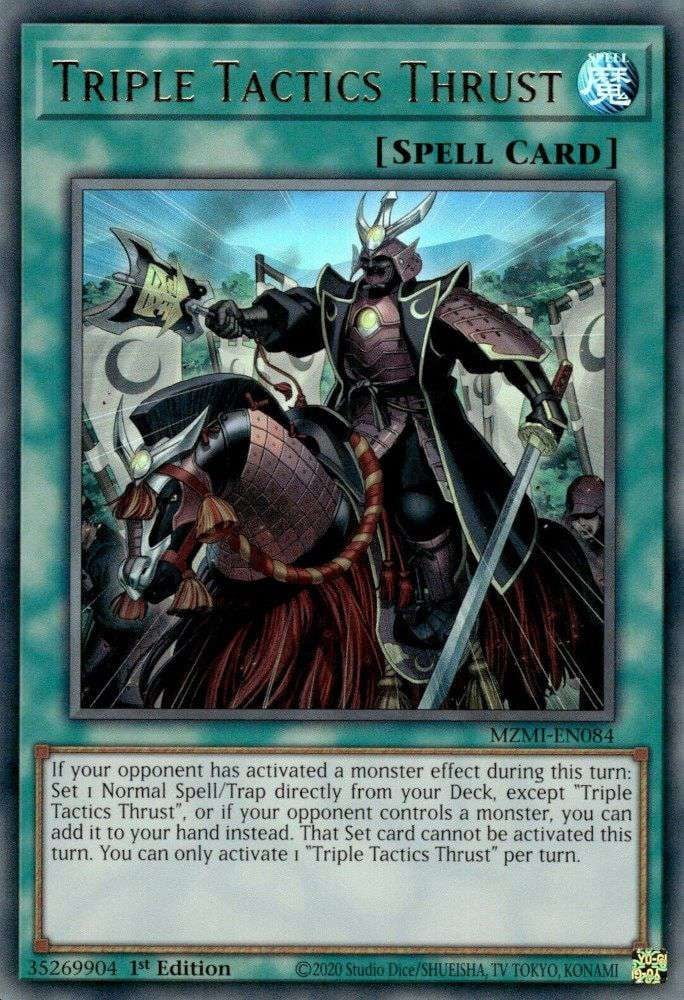 YuGiOh Maze of Millennia Ultra Rare Triple Tactics Thrust MZMI