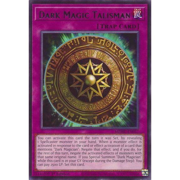 YuGiOh Maze of Muertos Rare Dark Magic Talisman MZMU-EN057