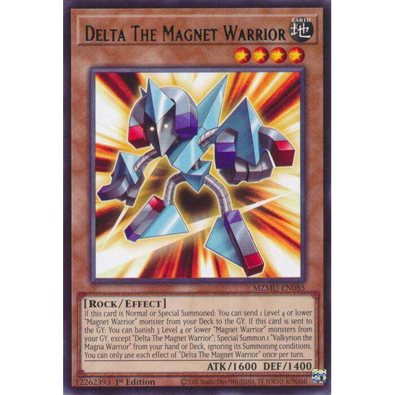YuGiOh Maze of Muertos Rare Delta The Magnet Warrior MZMU-EN085