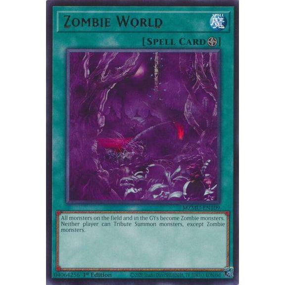 YuGiOh Maze of Muertos Rare Zombie World MZMU-EN109