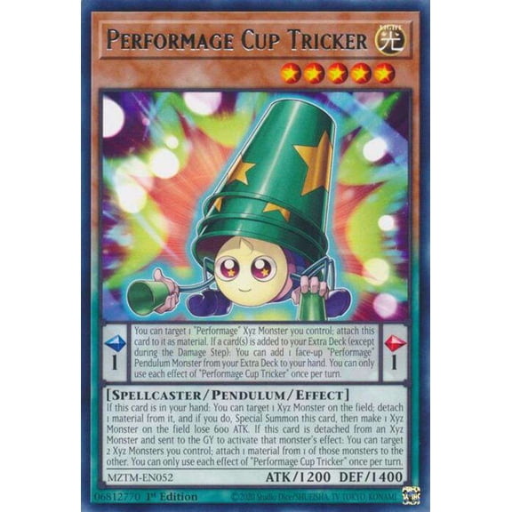 YuGiOh Maze of the Master Rare Performage Cup Tricker MZTM-EN052