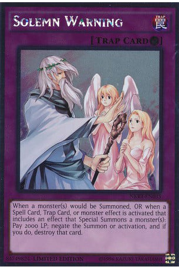 YuGiOh Noble Knights of the Round Table Solemn Warning NKRT-EN035