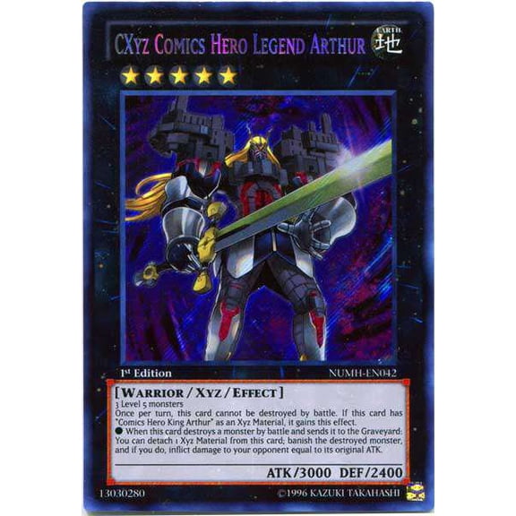 YuGiOh Number Hunters Secret Rare CXyz Comics Hero Legend Arthur NUMH-EN042