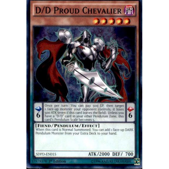 YuGiOh Pendulum Domination Structure Deck Common D/D Proud Chevalier SDPD-EN015