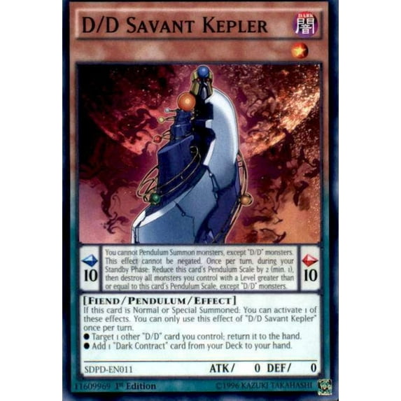 YuGiOh Pendulum Domination Structure Deck Common D/D Savant Kepler SDPD-EN011