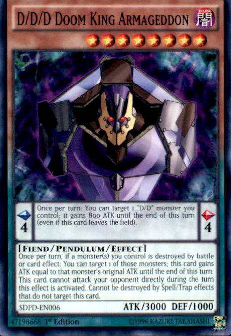 YuGiOh Pendulum Domination Structure Deck Common D/D/D Doom King Armageddon  SDPD-EN006 - Walmart.com