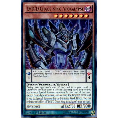 YuGiOh Pendulum Domination Structure Deck Ultra Rare D/D/D Chaos King Apocalypse SDPD-EN001
