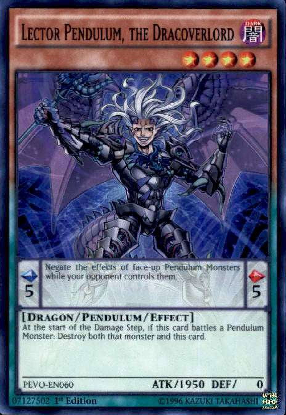YuGiOh Pendulum Evolution Super Rare Lector Pendulum, the Dracoverlord
