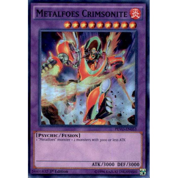 YuGiOh Pendulum Evolution Super Rare Metalfoes Crimsonite PEVO-EN053