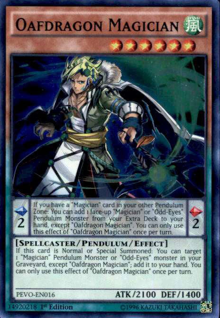 YuGiOh Pendulum Evolution Super Rare Oafdragon Magician PEVOEN016