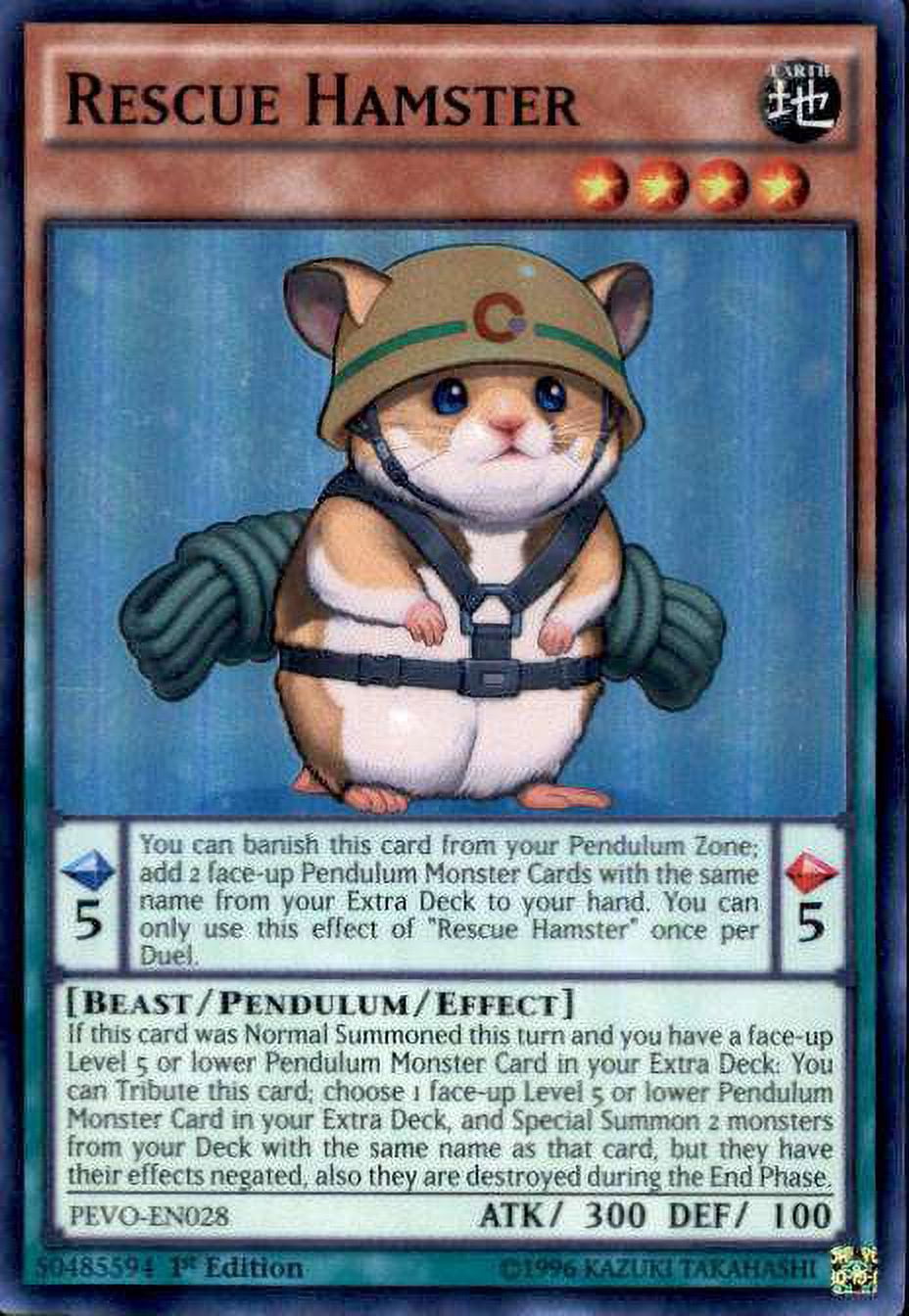 YuGiOh Pendulum Evolution Super Rare Rescue Hamster PEVO-EN028