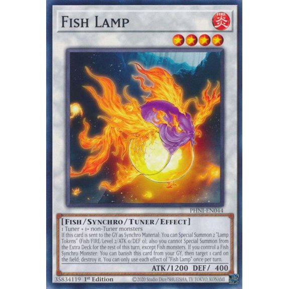 YuGiOh Phantom Nightmare Common Fish Lamp PHNI-EN044