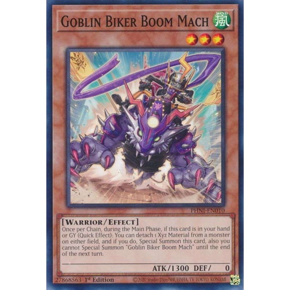 YuGiOh Phantom Nightmare Common Goblin Biker Boom Mach PHNI-EN010
