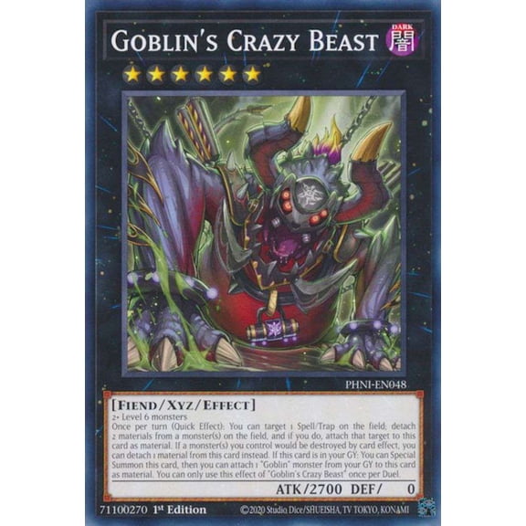 YuGiOh Phantom Nightmare Common Goblin's Crazy Beast PHNI-EN048