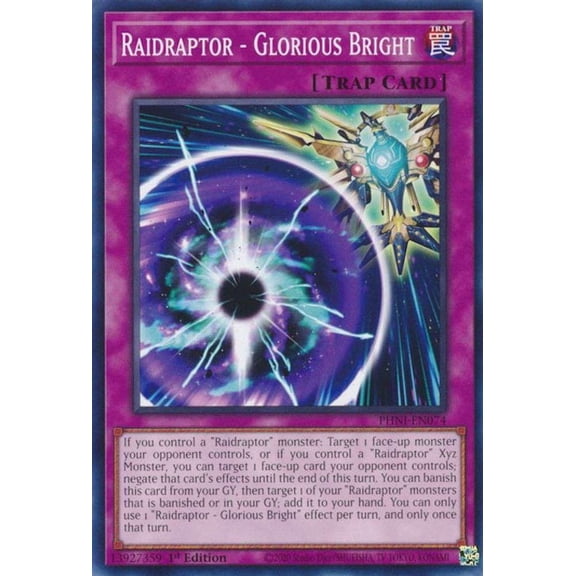YuGiOh Phantom Nightmare Common Raidraptor - Glorious Bright PHNI-EN074