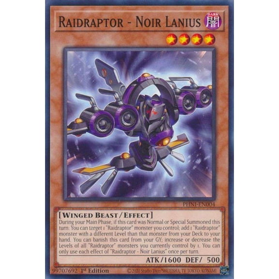 YuGiOh Phantom Nightmare Common Raidraptor - Noir Lanius PHNI-EN004