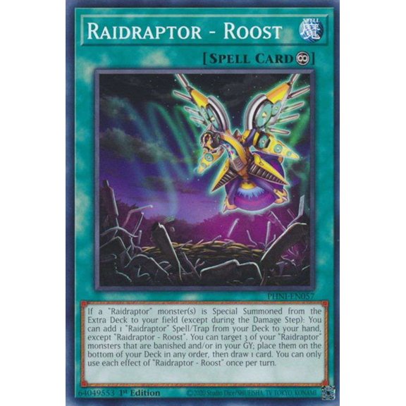 YuGiOh Phantom Nightmare Common Raidraptor - Roost PHNI-EN057